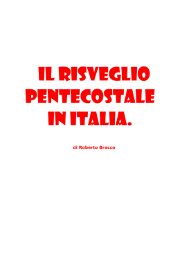 il risveglio pentecostale in italia.