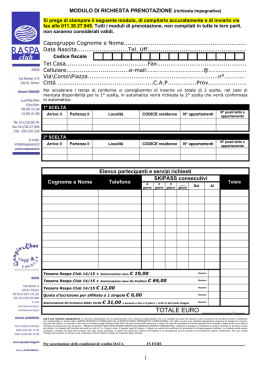 Scarica il modulo per la richiesta impegnativa
