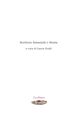 Scritture femminili e Storia - fedOA - Universit&agrave; degli Studi di Napoli