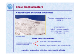 Snow crack arresters