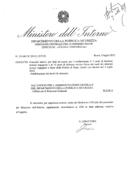 Bollettino Ufficiale del personale