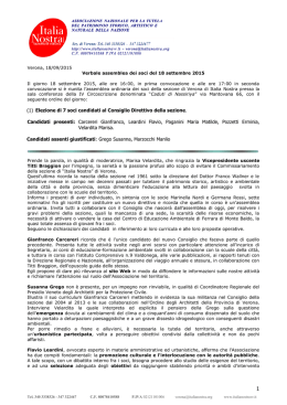 (1) Elezione di 7 soci candidati al Consiglio Direttivo