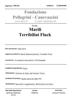 Fondo 97 - Fondazione Pellegrini Canevascini