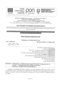 Disseminazione Piano Integrato 2013/2013