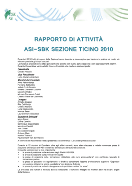 rapporto di attività asi-sbk seziqne ticinq 2010