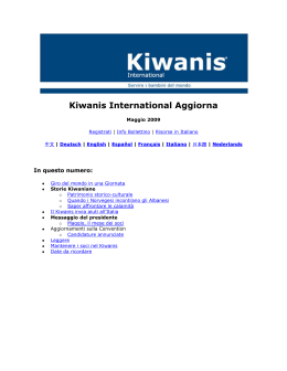 Kiwanis International Aggiorna - Kiwanis Distretto Italia