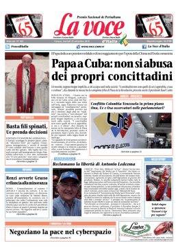 Papa a Cuba: non si abusa dei propri concittadini