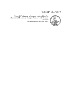 filosofia e saperi / 4 - ISPF