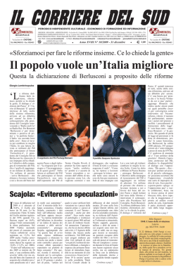 Il popolo vuole un`Italia migliore