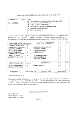 Verbale n. 27 del 04-12-2014 - Istituto di Istruzione Superiore (IIS)