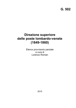 G. 502 Direzione superiore delle poste lombardo-venete (1849