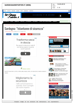 Sardegna: “Istantanee di sicurezza”