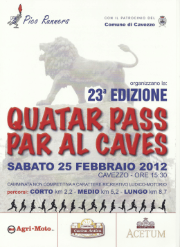 organizzano la - Comune di Cavezzo