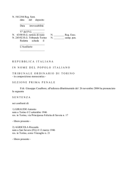 motivazioni della sentenza