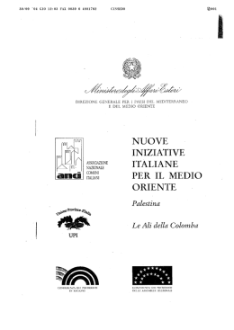 un opuscolo edito dalla Direzione Generale per i paesi del