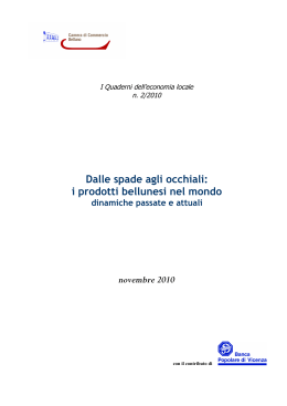 Dalle spade agli occhiali - Camera di Commercio di Belluno