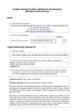 PROGETTO SERVIZIO CIVILE anno 2013