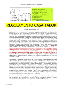 INFO 01 - Regolamento 2012 - Parrocchia San Giustino M