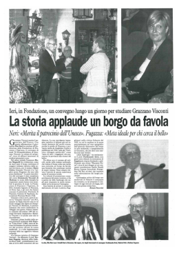 La storia applaude un borgo da favola