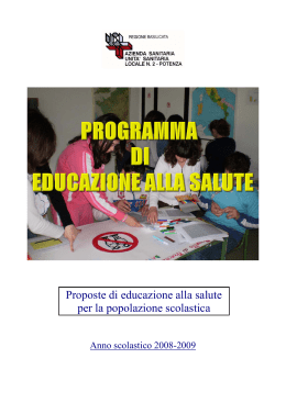 Programma Educazione alla Salute ASL 2 a.s. 2008-2009