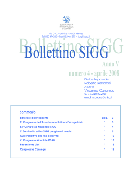 Numero 4, Aprile 2008 - Societá Italiana di Gerontologia e Geriatria
