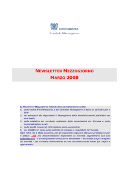 Newsletter Mezzogiorno - Confindustria Palermo
