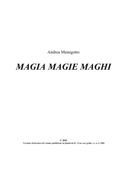 Magia, magie, maghi - AM