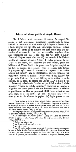 Intorno ad alcune postille di Angelo Oolocci.