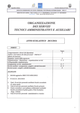 ORGANIZZAZIONE ATA 2015-2016