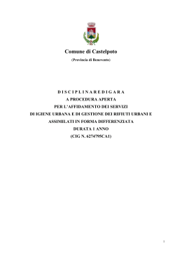 Disciplinare di gara Castelpoto