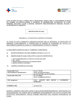 Disciplinare di gara