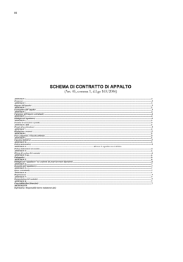 I - Schema di Contratto