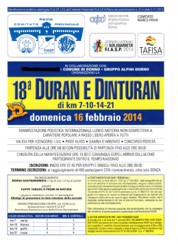 Page 1 Manifestazione podistica omologata F.I.A.S.P.IV.V. dal