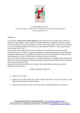 il territorio che vivo_Proposta - Strada del vino colli dei Longobardi