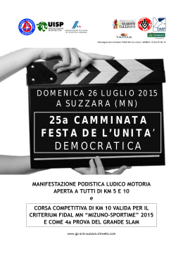 25a CAMMINATA FESTA DE L`UNITA` DEMOCRATICA