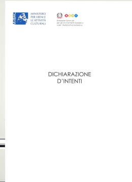 Dichiarazione d`intenti sottoscritta