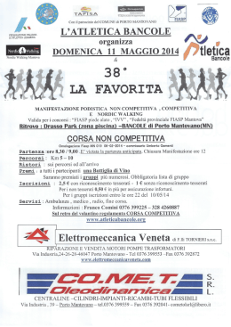 volantino - Podismo Lombardo