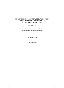 CONVENZIONE COLLETTIVA DI LAVORO