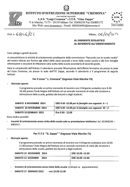attività di orientamento IIS Cremona