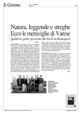 Natura, leggende e streghe Ecco le meraviglie di Varese
