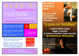 Opuscolo MARGINI Spazi di trasformazione 2013