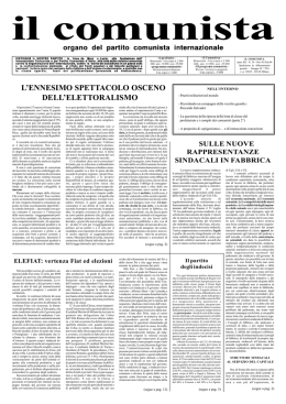 l`ennesimo spettacolo osceno dell`elettoralismo