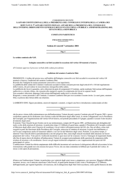 Seduta di venerd&igrave; 7 settembre 2001