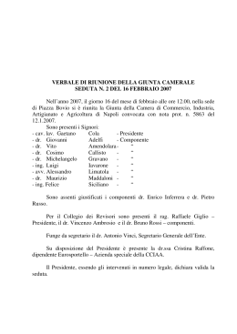 VERBALE DI RIUNIONE DELLA GIUNTA CAMERALE SEDUTA N. 2