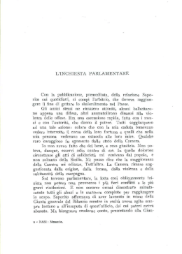l`inchiesta parlamentare