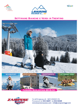 Settimane Bianche e Verdi in Trentino