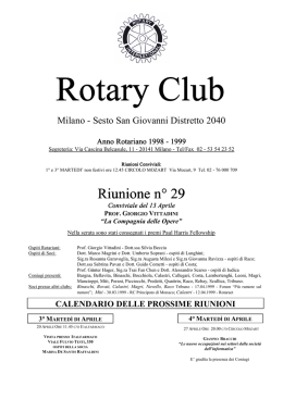 Notiziario n. 2 - Rotary Milano Porta Vittoria