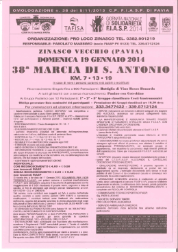 volantino - Podismo Lombardo