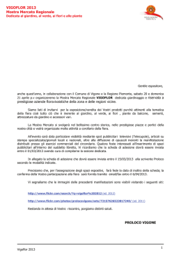 domanda di partecipazione e programma dell