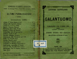 Il Galantuomo. Almanacco per l`anno 1886